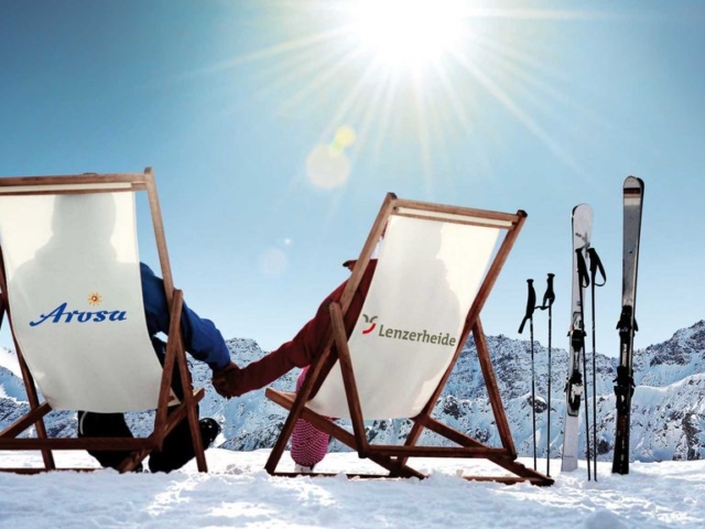 Camping Pradafenz empfiehlt Ski und Snowboard fahren in der Region Arosa Lenzerheide, Graubünden, Schweiz