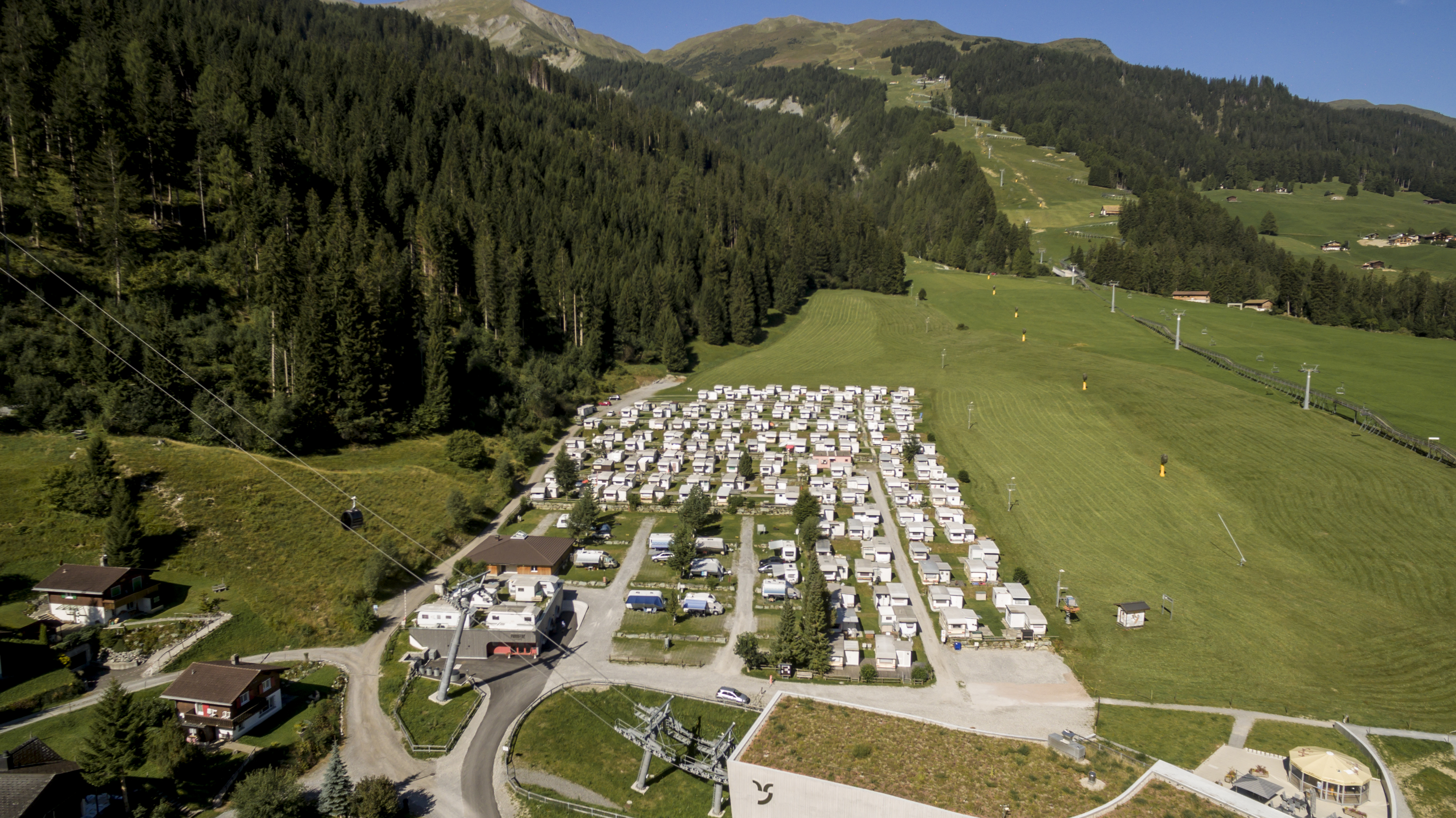 Camping Pradafenz Churwalden Graubünden Schweiz im Sommer